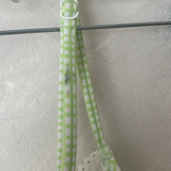 Solid & Striped The Daphne Gingham Underwire Bikini Top green size small - Picture 9 of 9
